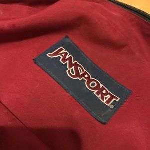 Burgundy red jansport backpack